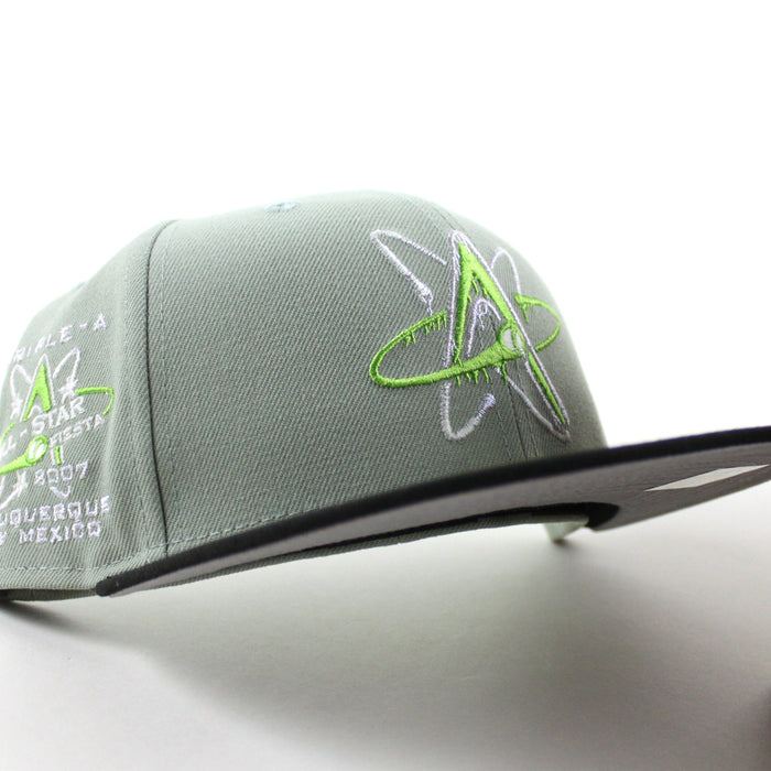 ALBUQUERQUE ISOTOPES Triple A Baseball New Era 59Fifty Fitted Hat (Everest Green Black Gray Under Brim)