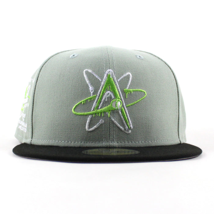 ALBUQUERQUE ISOTOPES Triple A Baseball New Era 59Fifty Fitted Hat (Everest Green Black Gray Under Brim)