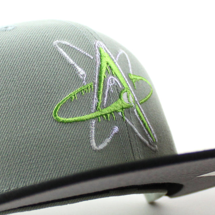 ALBUQUERQUE ISOTOPES Triple A Baseball New Era 59Fifty Fitted Hat (Everest Green Black Gray Under Brim)