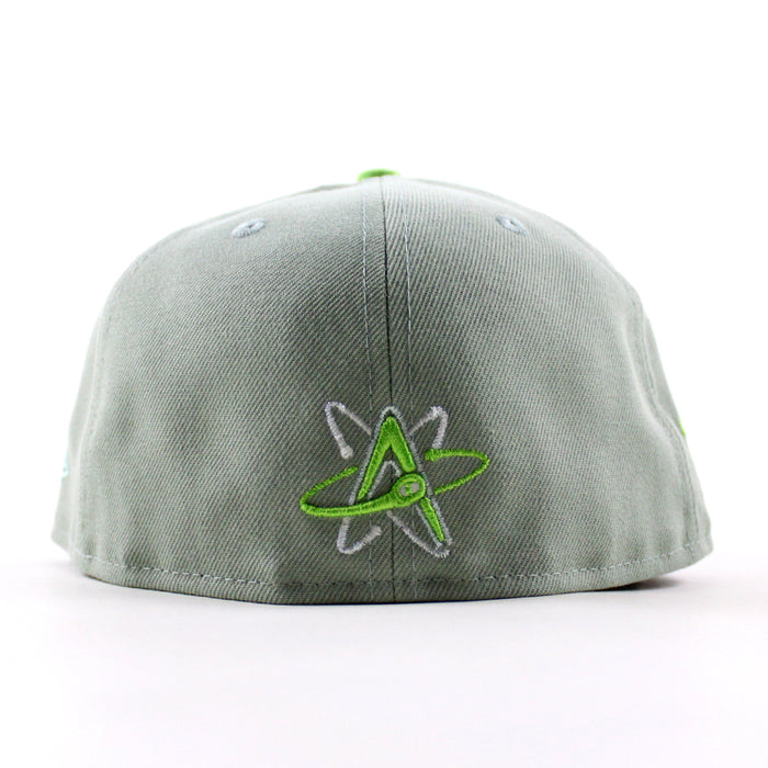 ALBUQUERQUE ISOTOPES Triple A Baseball New Era 59Fifty Fitted Hat (Everest Green Black Gray Under Brim)