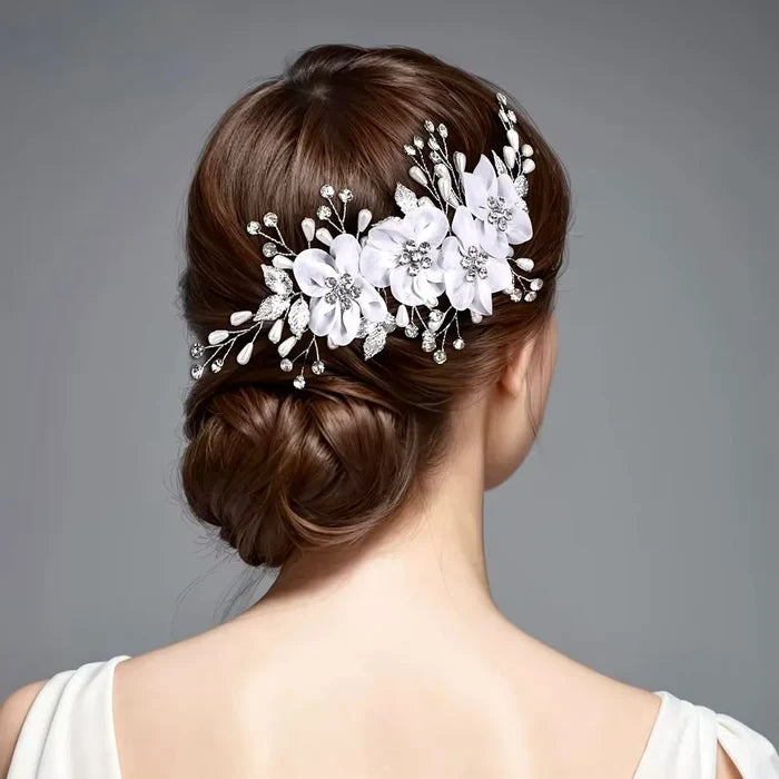 Wedding Hair Accessories - Floral Bridal Hair Comb
