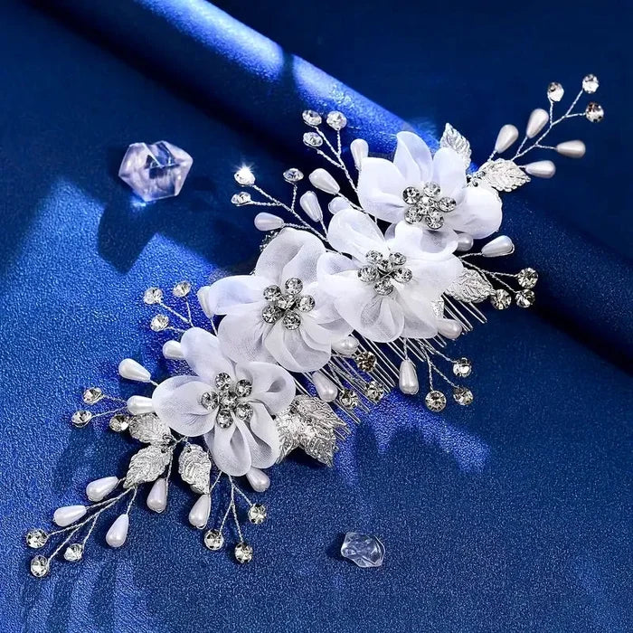 Wedding Hair Accessories - Floral Bridal Hair Comb