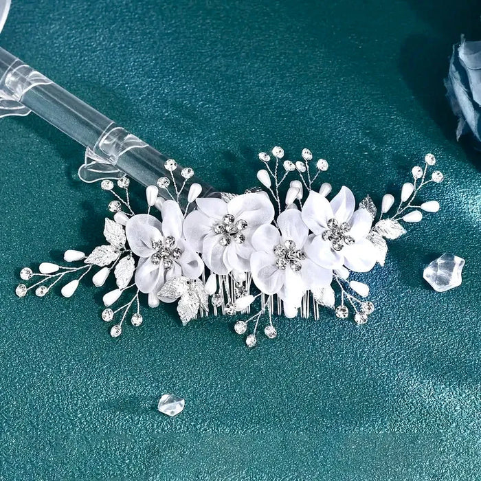 Wedding Hair Accessories - Floral Bridal Hair Comb