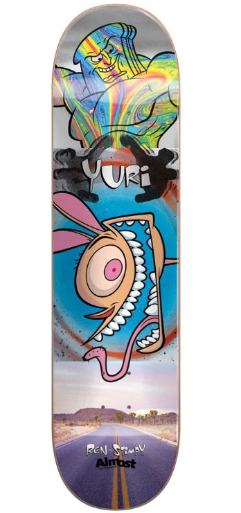 ALMOST DECK YURI REN & STIMPY ROAD TRIP R7 8.375"