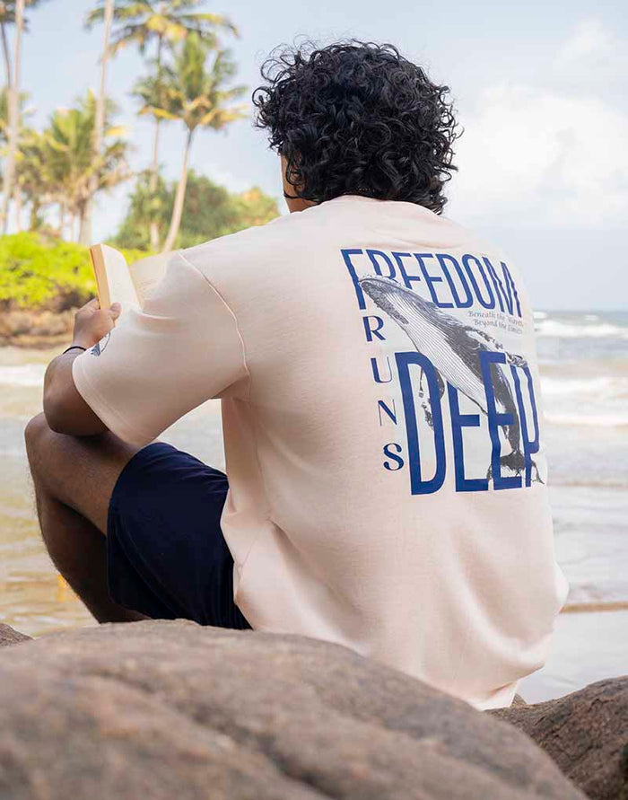AMAZING LANKA GRAPHIC PRINTED OVERSIZED T - SHIRT