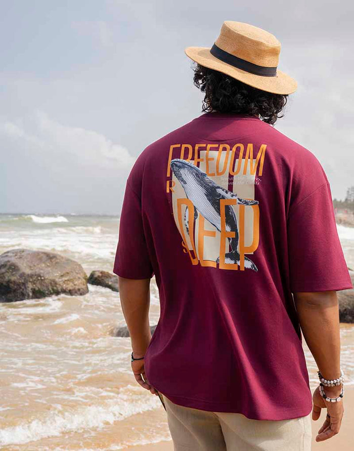 AMAZING LANKA GRAPHIC PRINTED OVERSIZED T - SHIRT