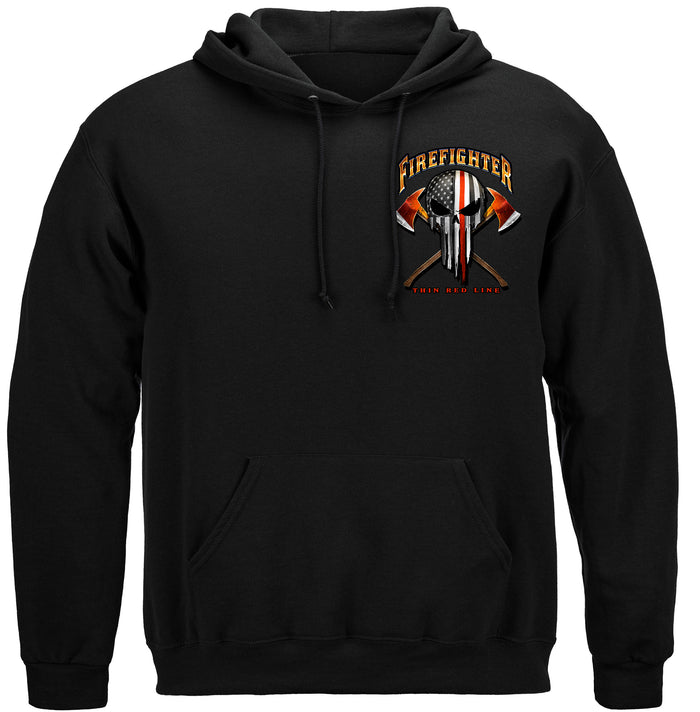 American Pride Firefighter Skull of Freedom Hooded Sweatshirt