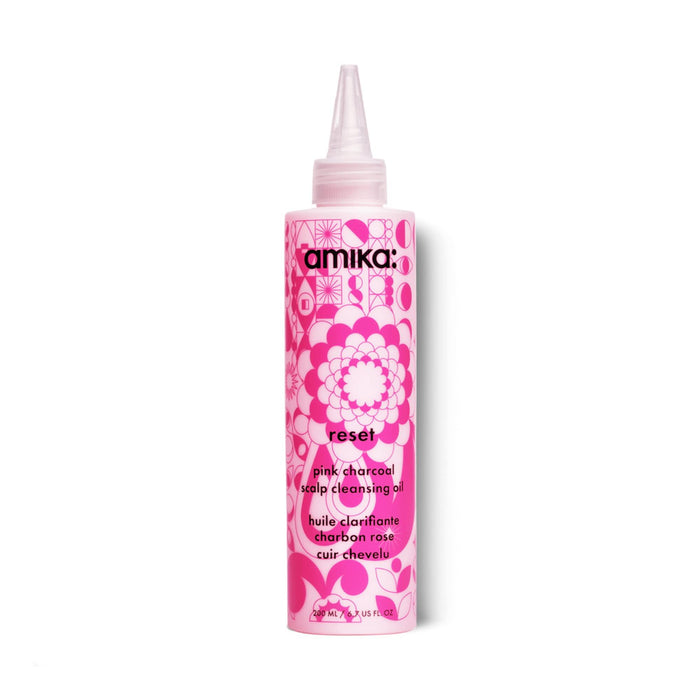 Amika Reset Pink Charcoal Scalp Cleansing Oil 6.7 oz - Amika | Available at Artisan Hair Cary, NC