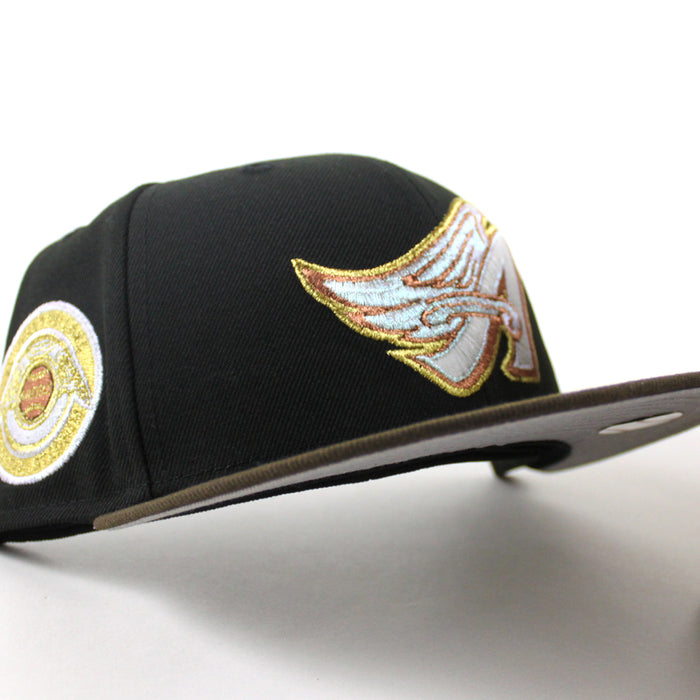 Anaheim Angels 1961 Angels Baseball New Era 59Fifty Fitted Hat (Black Walnut Brown Gray Under Brim)