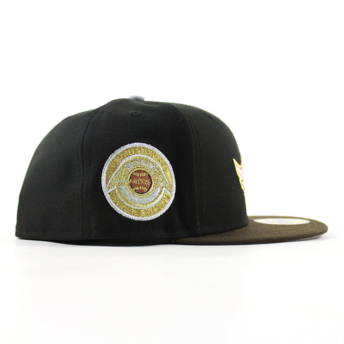 Anaheim Angels 1961 Angels Baseball New Era 59Fifty Fitted Hat (Black Walnut Brown Gray Under Brim)