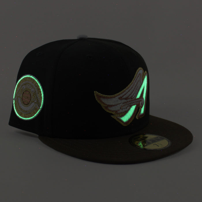 Anaheim Angels 1961 Angels Baseball New Era 59Fifty Fitted Hat (Black Walnut Brown Gray Under Brim)