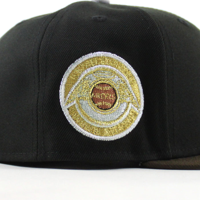 Anaheim Angels 1961 Angels Baseball New Era 59Fifty Fitted Hat (Black Walnut Brown Gray Under Brim)