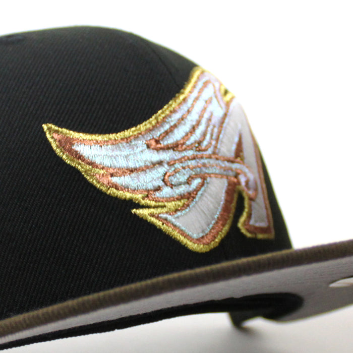 Anaheim Angels 1961 Angels Baseball New Era 59Fifty Fitted Hat (Black Walnut Brown Gray Under Brim)