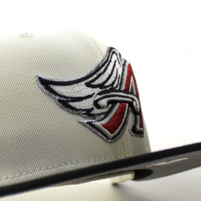Anaheim Angels 1961 Angels Baseball  New Era 59Fifty Fitted Hat (Chrome White Black Green Gray Under Brim)