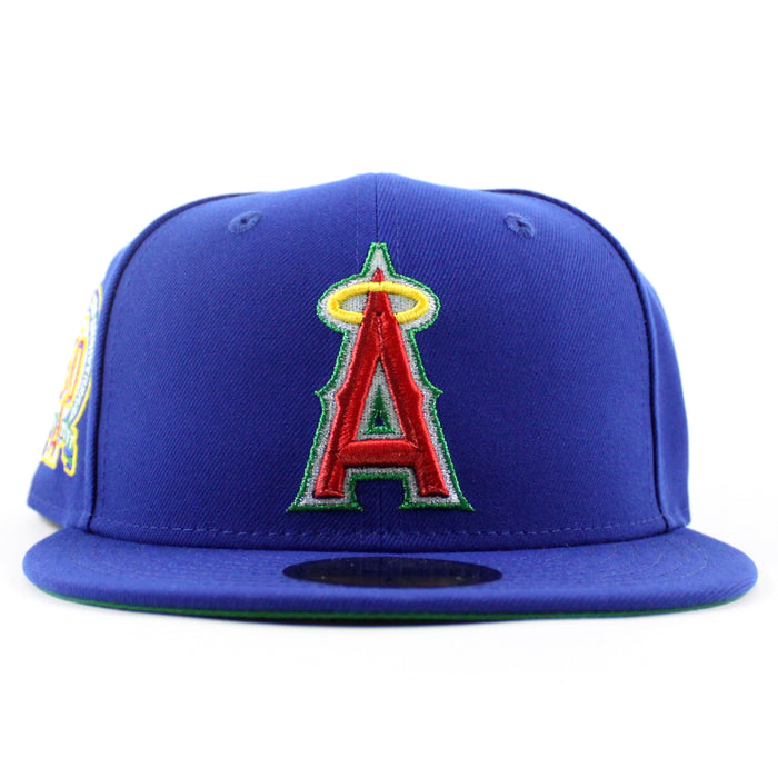 Anaheim Angels 50th Anniversary New Era 59Fifty Fitted Hat (Light Royal Blue Green Under Brim)