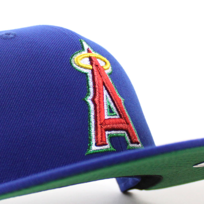 Anaheim Angels 50th Anniversary New Era 59Fifty Fitted Hat (Light Royal Blue Green Under Brim)