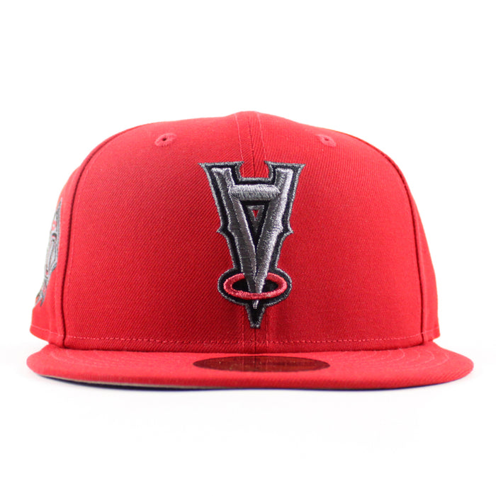 Anaheim Angels 60th Anniversary New Era 59Fifty Fitted Hat (Scarlet Red Gray Under Brim)