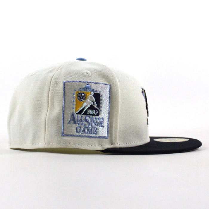 Anaheim Ducks 25 Years New Era 59Fifty Fitted Hat (Chrome White Navy Gray Under brim)