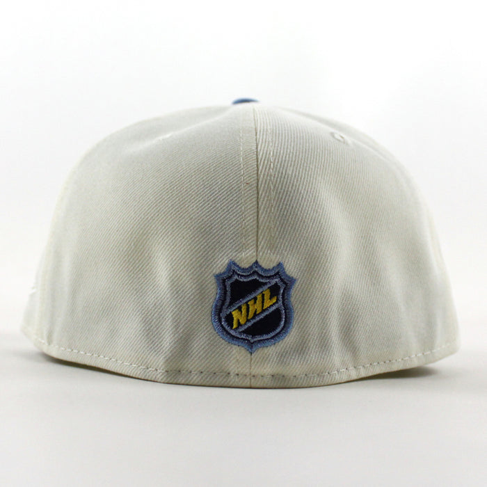 Anaheim Ducks 25 Years New Era 59Fifty Fitted Hat (Chrome White Navy Gray Under brim)
