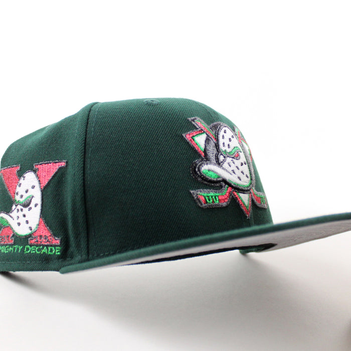 Anaheim Ducks A Mighty Decade New Era 59Fifty Fitted Hat (Dark Green Gray Under brim)