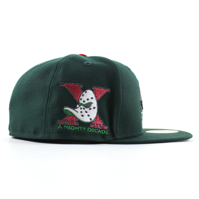 Anaheim Ducks A Mighty Decade New Era 59Fifty Fitted Hat (Dark Green Gray Under brim)