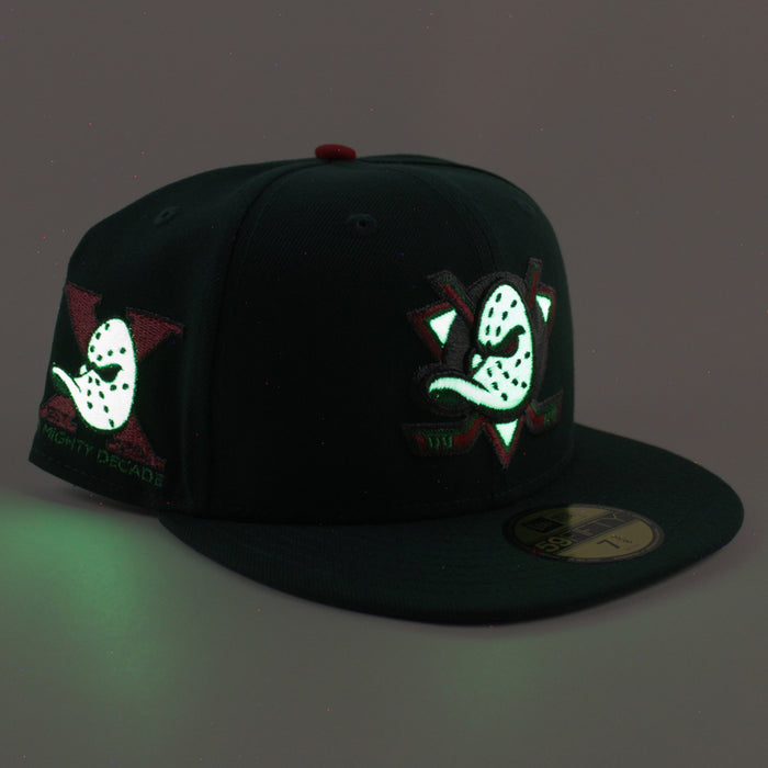Anaheim Ducks A Mighty Decade New Era 59Fifty Fitted Hat (Dark Green Gray Under brim)
