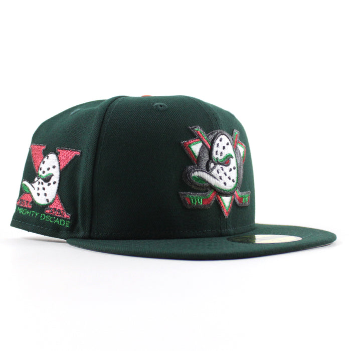 Anaheim Ducks A Mighty Decade New Era 59Fifty Fitted Hat (Dark Green Gray Under brim)