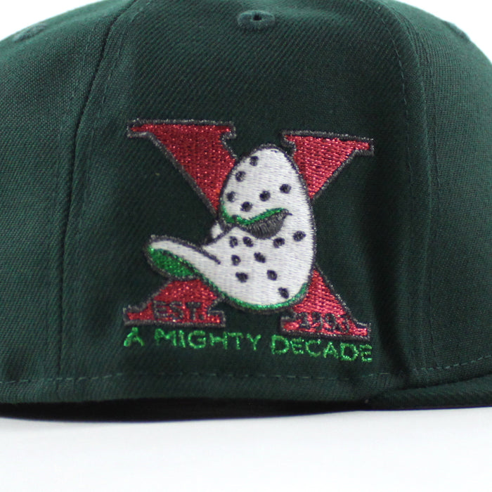 Anaheim Ducks A Mighty Decade New Era 59Fifty Fitted Hat (Dark Green Gray Under brim)