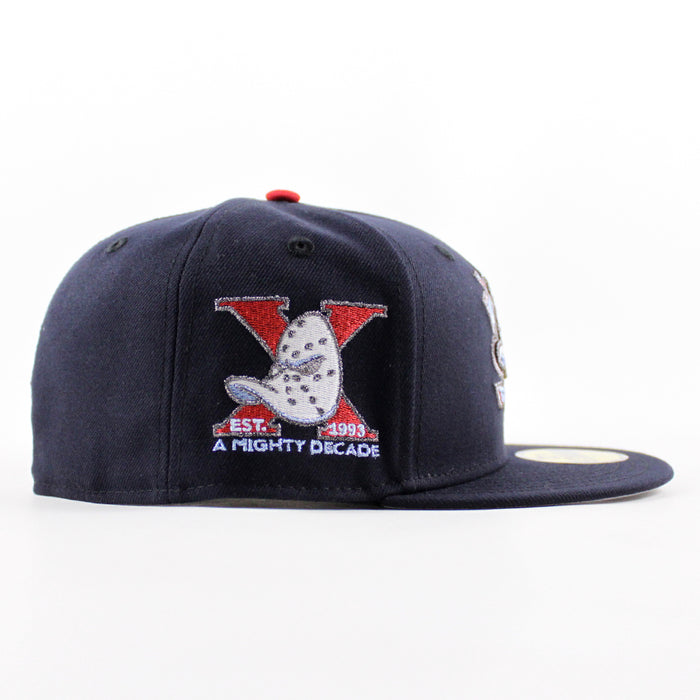 Anaheim Ducks A Mighty Decade New Era 59Fifty Fitted Hat (Navy Blue Gray Under brim)