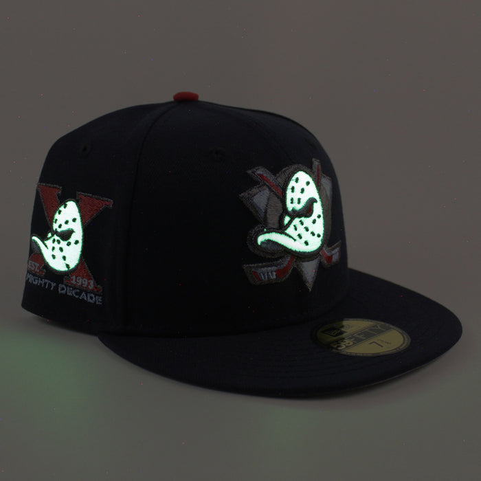 Anaheim Ducks A Mighty Decade New Era 59Fifty Fitted Hat (Navy Blue Gray Under brim)