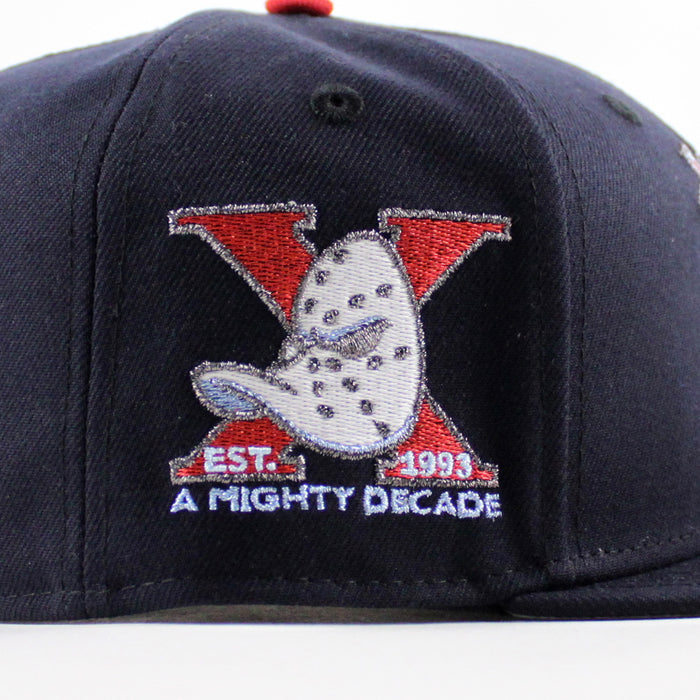 Anaheim Ducks A Mighty Decade New Era 59Fifty Fitted Hat (Navy Blue Gray Under brim)