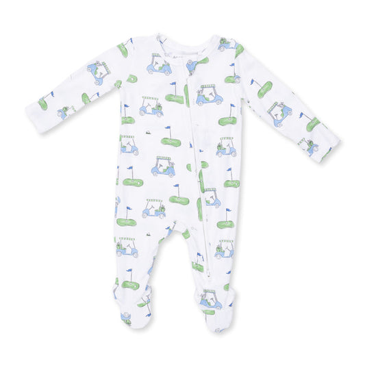 Angel Dear Golf Carts Blue - 2 Way Zipper Footie