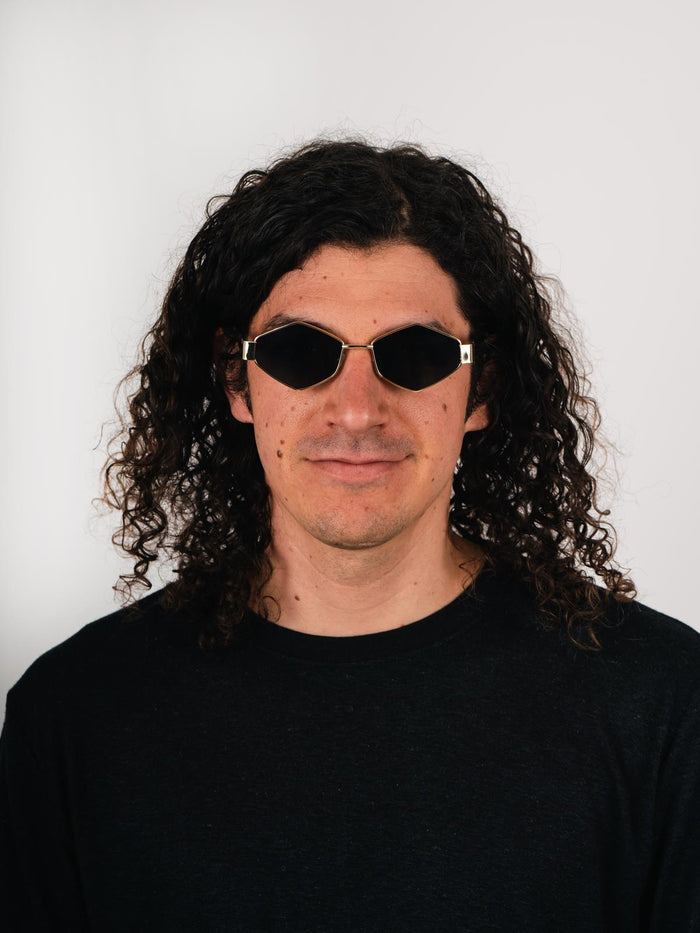Angular Metal Festival Sunglasses | Gold/Black-Image 4
