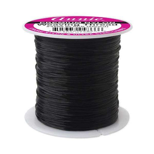 Annie Nylon Weaving Thread 25 Yards, 1 Count, Black