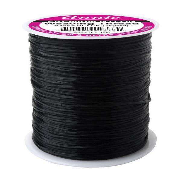 Annie Nylon Weaving Thread 75 Yards, 1 Count, Black