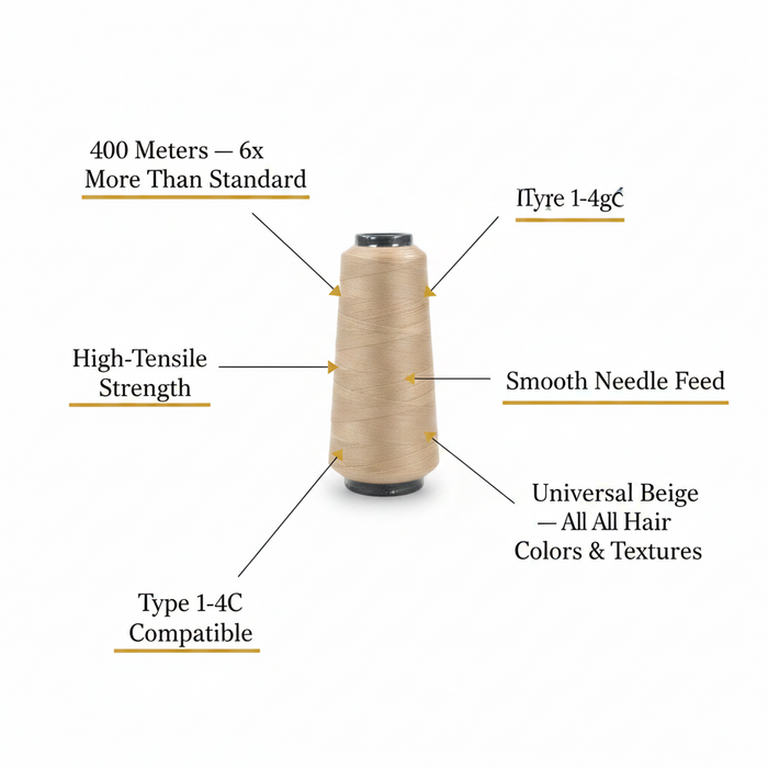 Annie Weaving Thread 400 Meters, 1 Count, Beige
