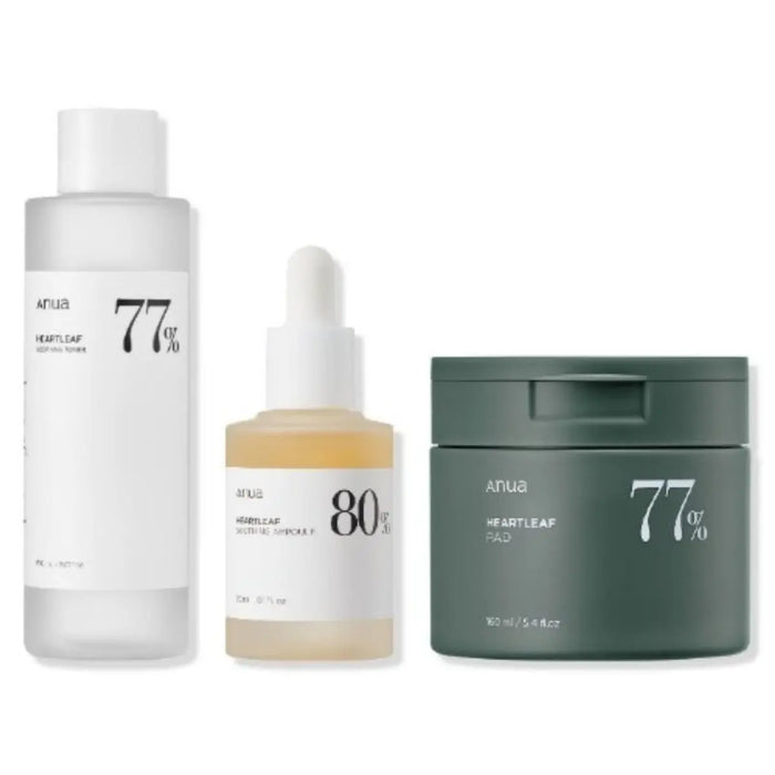 ANUA Heartleaf Series 3 (Toner+Soothing Ampoule+Clear Pad) - DOKAN