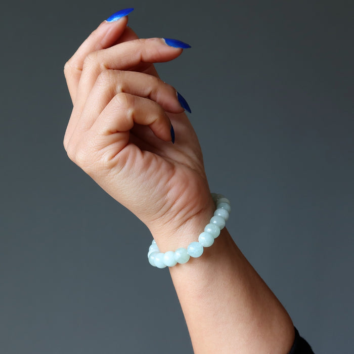 green aquamarine bracelet