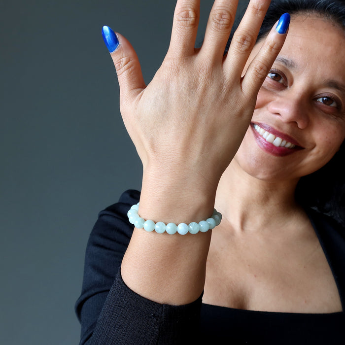 green aquamarine bracelet