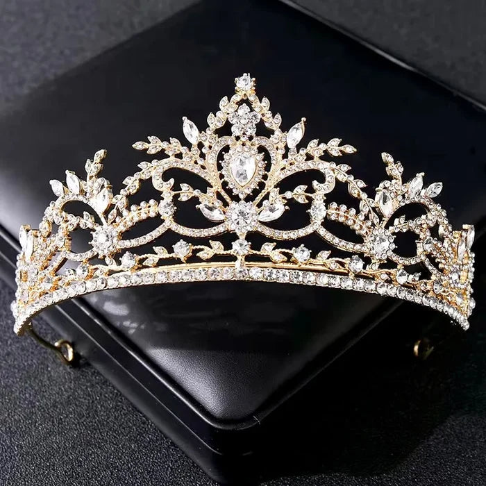 Wedding Hair Accessories - Crystal Wedding Tiara - Available in Gold and Silver