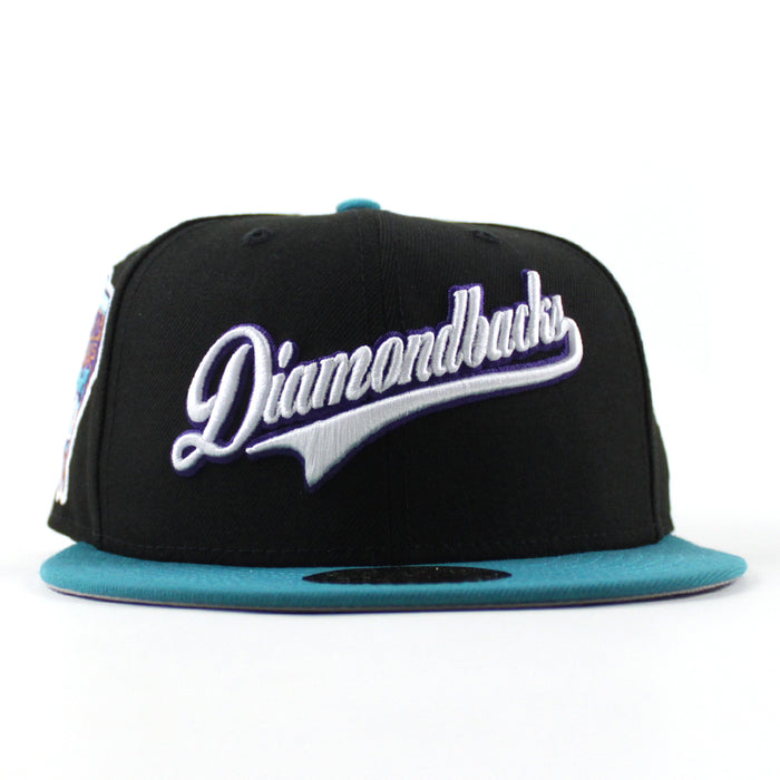 Arizona Diamondbacks 1998 Inaugural Season New Era 59Fifty Fitted Hat (Black Aqua Gray Under Brim)