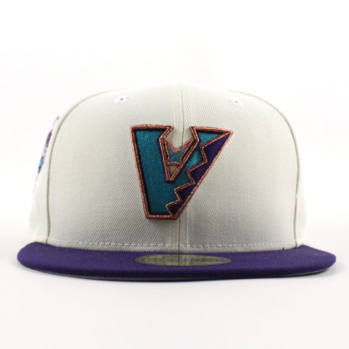 Arizona Diamondbacks 1998 Inaugural Season New Era 59Fifty Fitted Hat (Chrome Purple Gray Under Brim)