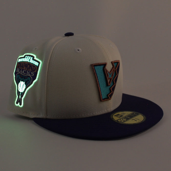 Arizona Diamondbacks 1998 Inaugural Season New Era 59Fifty Fitted Hat (Chrome Purple Gray Under Brim)
