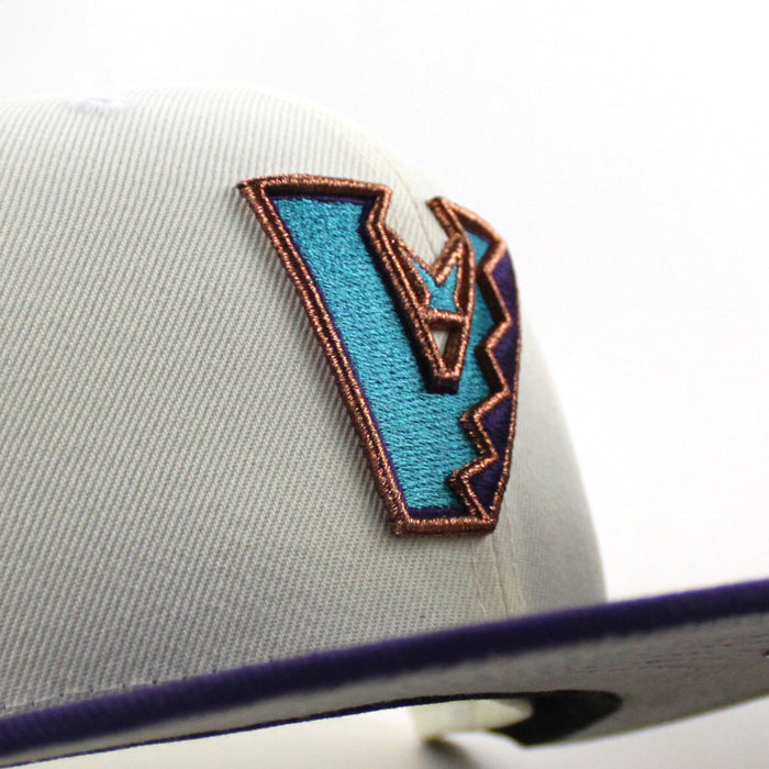Arizona Diamondbacks 1998 Inaugural Season New Era 59Fifty Fitted Hat (Chrome Purple Gray Under Brim)