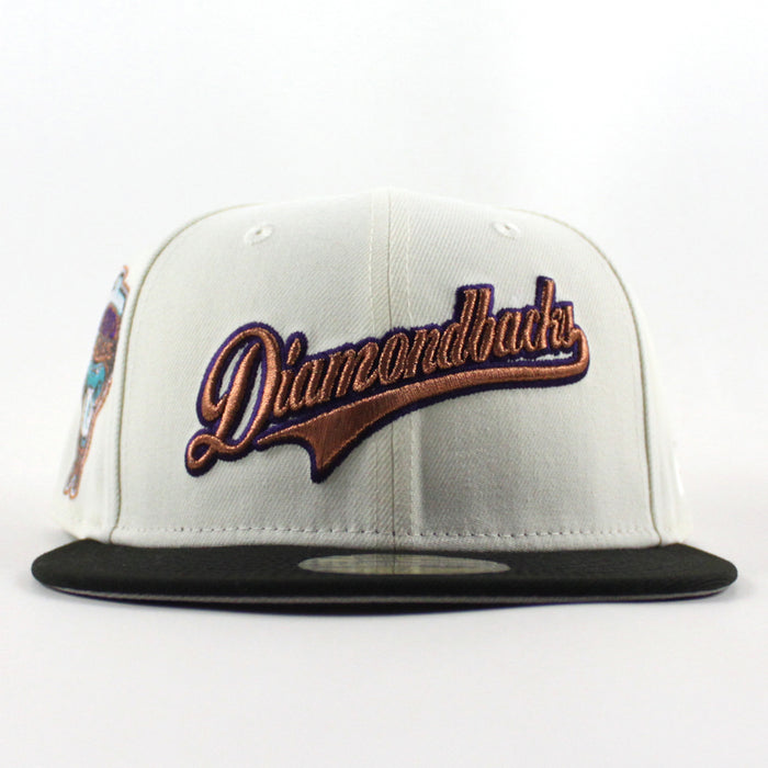 Arizona Diamondbacks 1998 Inaugural Season New Era 59Fifty Fitted Hat (Chrome White Black Gray Under Brim)