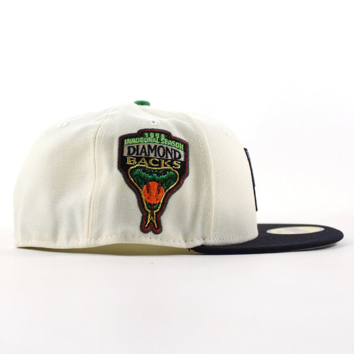 Arizona Diamondbacks 1998 Inaugural Season New Era 59Fifty Fitted Hat (Chrome White Navy Gray Under Brim)