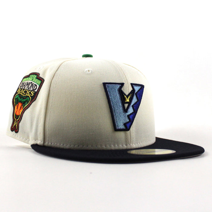 Arizona Diamondbacks 1998 Inaugural Season New Era 59Fifty Fitted Hat (Chrome White Navy Gray Under Brim)
