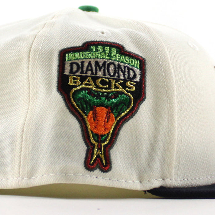 Arizona Diamondbacks 1998 Inaugural Season New Era 59Fifty Fitted Hat (Chrome White Navy Gray Under Brim)