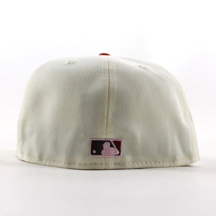 Arizona Diamondbacks 1998 Inaugural Season New Era 59Fifty Fitted Hat (Chrome White Scarlet Red Pink Under Brim)