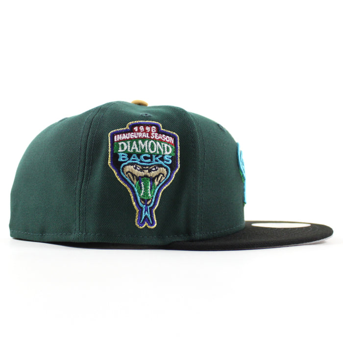 Arizona Diamondbacks 1998 Inaugural Season New Era 59Fifty Fitted Hat (Dark Green Black Gray Under Brim)